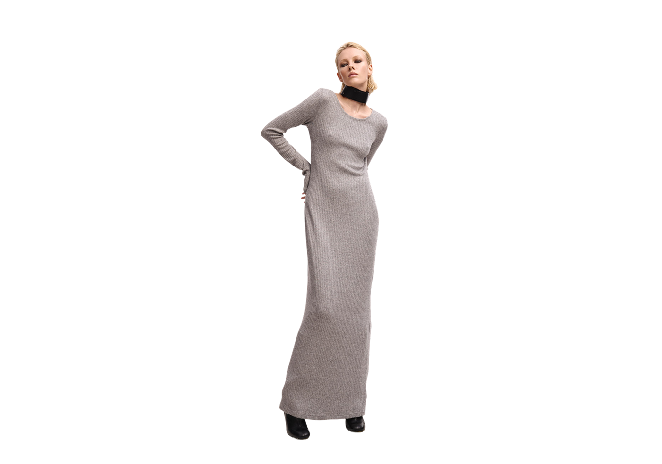 Backless Knit Maxi Dress