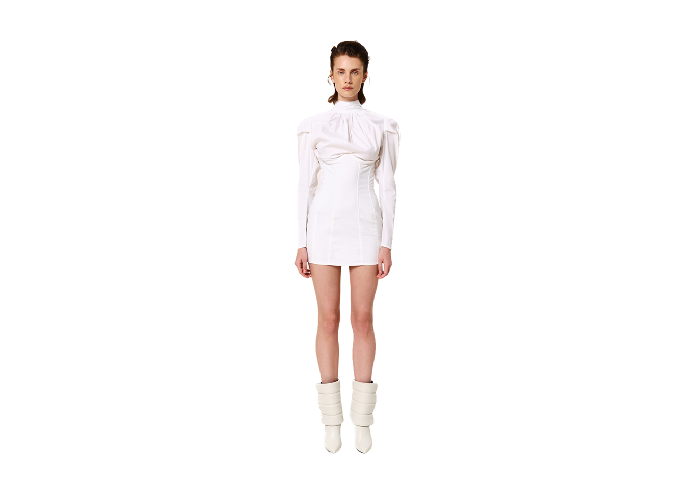 Slimming corset dress white